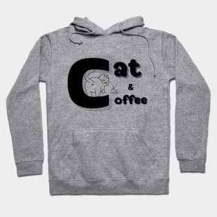 cat and coffee Hoodie